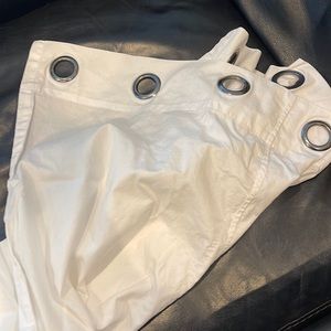 Pottery Barn Teen White curtains 2 panels 50”w X 84”L